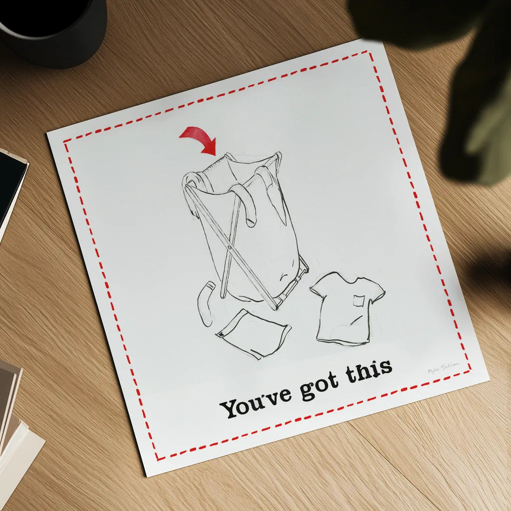 Home Improvement II by Myles Sullivan. Shown as a detailed flat fine art print, highlighting archival giclee quality. Available as an archival giclee rolled canvas, fine art paper, or poster print. SKU 34357a.