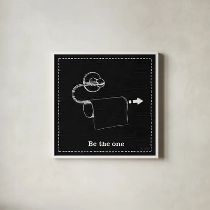 Home Improvement IV Black by Myles Sullivan. Shown in a crisp white glass frame for a clean and minimalist style. Available as an archival giclee rolled canvas, fine art paper, or poster print. SKU 58126a.