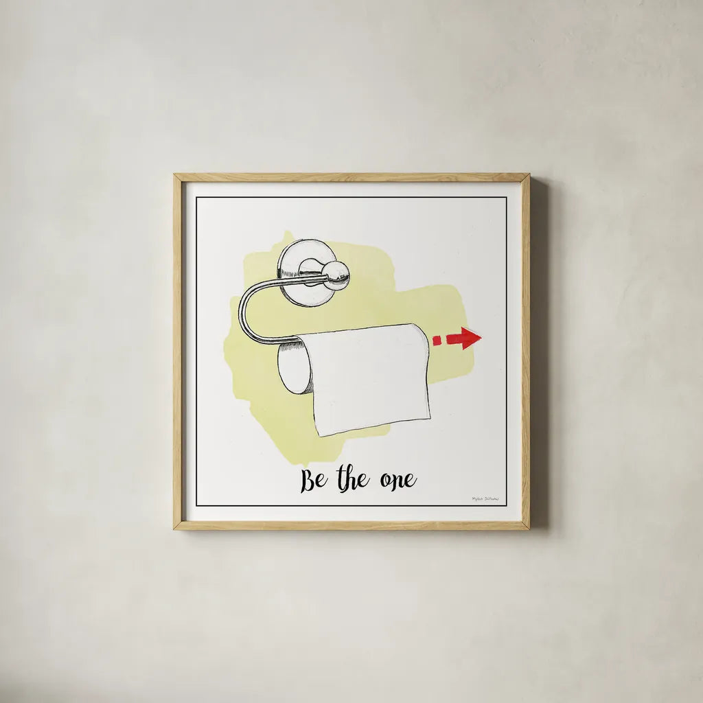 Home Improvement IV with Color Script by Myles Sullivan. Shown in a natural wood glass frame for a timeless modern aesthetic. Available as an archival giclee rolled canvas, fine art paper, or poster print. SKU 34573a.