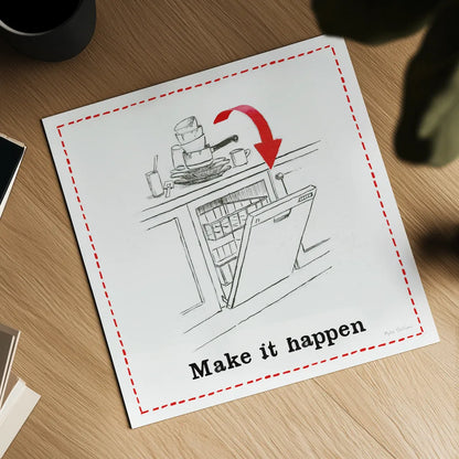 Home Improvement V by Myles Sullivan. Shown as a detailed flat fine art print, highlighting archival giclee quality. Available as an archival giclee rolled canvas, fine art paper, or poster print. SKU 34360a.