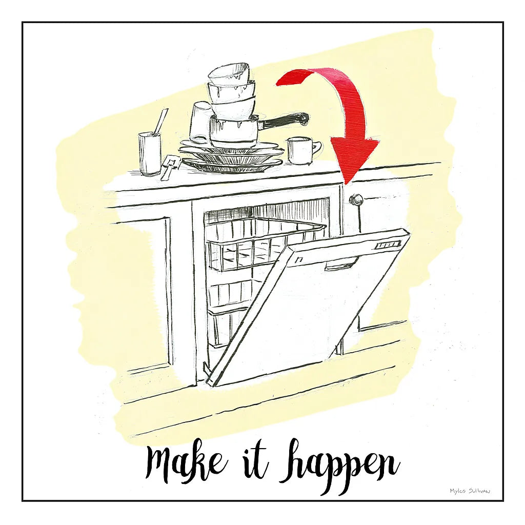 Home Improvement V with Color Script by Myles Sullivan. SKU 34574a. Archival Giclee Fine art print for wall decor.