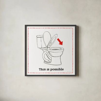 Home Improvement VI by Myles Sullivan. Shown in a sleek black glass frame for a contemporary gallery look. Available as an archival giclee rolled canvas, fine art paper, or poster print. SKU 34361a.