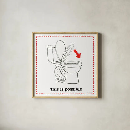 Home Improvement VI by Myles Sullivan. Shown in a natural wood glass frame for a timeless modern aesthetic. Available as an archival giclee rolled canvas, fine art paper, or poster print. SKU 34361a.