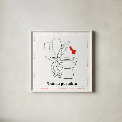 Home Improvement VI by Myles Sullivan. Shown in a crisp white glass frame for a clean and minimalist style. Available as an archival giclee rolled canvas, fine art paper, or poster print. SKU 34361a.