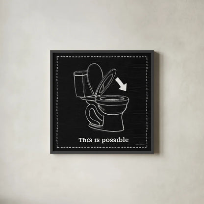 Home Improvement VI Black by Myles Sullivan. Shown in a sleek black glass frame for a contemporary gallery look. Available as an archival giclee rolled canvas, fine art paper, or poster print. SKU 58127a.