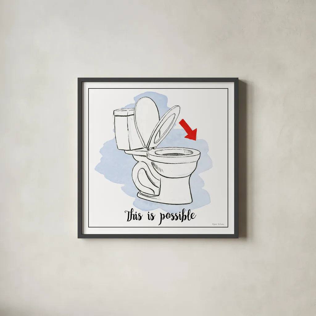 Home Improvement VI with Color Scrip by Myles Sullivan. Shown in a sleek black glass frame for a contemporary gallery look. Available as an archival giclee rolled canvas, fine art paper, or poster print. SKU 34575a.