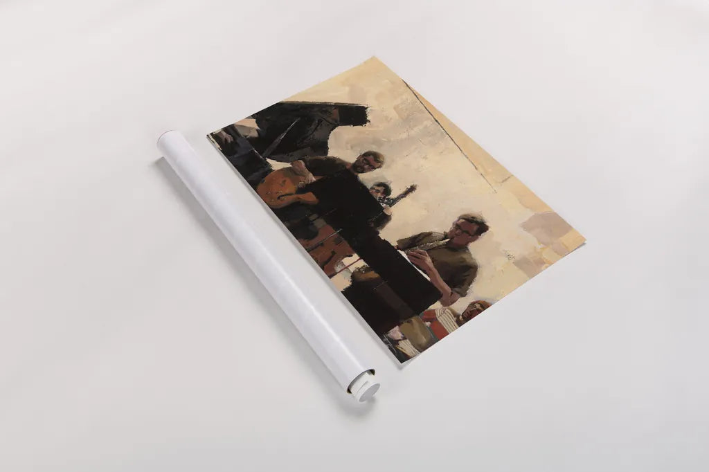 Jammin by Myles Sullivan. shown as a rolled paper print. Available as archival giclee rolled canvas, fine art paper, or poster print. SKU 52602i.