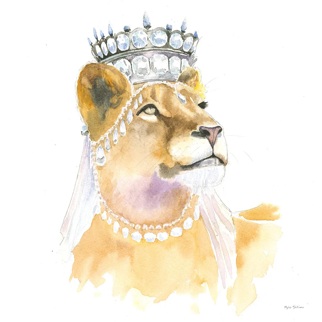 Jungle Royalty II Crop by Myles Sullivan. SKU 29087a. Archival Giclee Fine art print for wall decor.