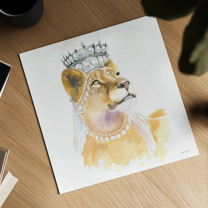 Jungle Royalty II Crop by Myles Sullivan. Shown as a detailed flat fine art print, highlighting archival giclee quality. Available as an archival giclee rolled canvas, fine art paper, or poster print. SKU 29087a.