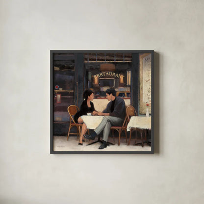 Rendezvous Crop by Myles Sullivan. Shown in a sleek black glass frame for a contemporary gallery look. Available as an archival giclee rolled canvas, fine art paper, or poster print. SKU 10210a.
