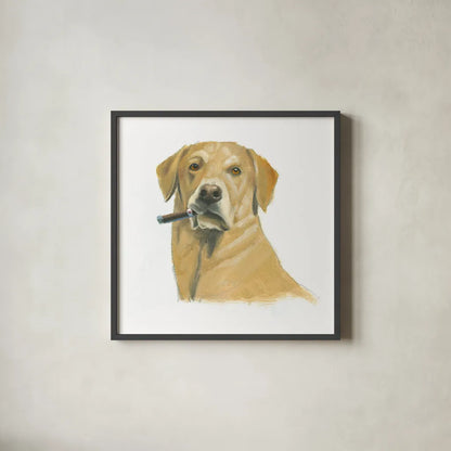 The Boys I by Myles Sullivan. Shown in a sleek black glass frame for a contemporary gallery look. Available as an archival giclee rolled canvas, fine art paper, or poster print. SKU 29305a.