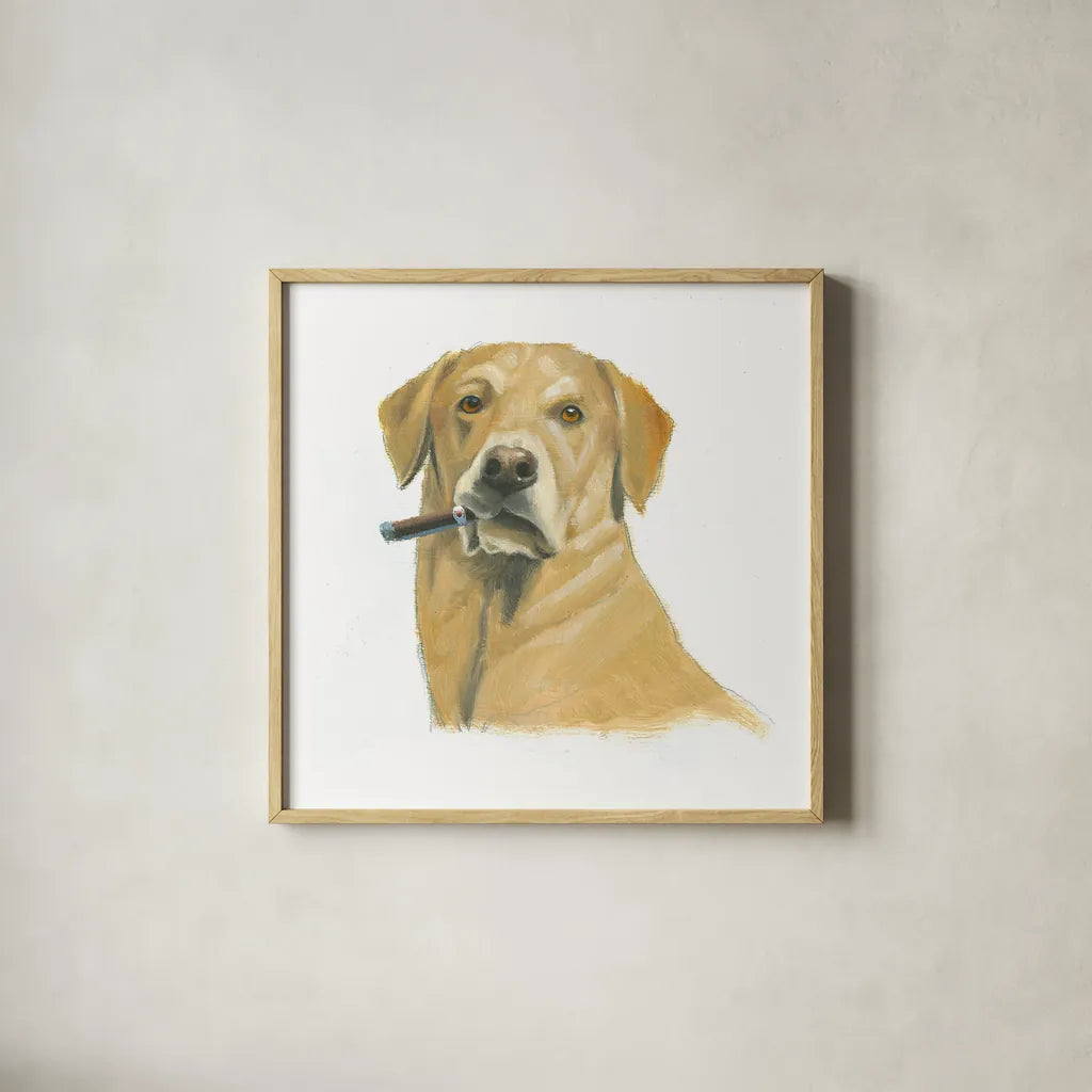 The Boys I by Myles Sullivan. Shown in a natural wood glass frame for a timeless modern aesthetic. Available as an archival giclee rolled canvas, fine art paper, or poster print. SKU 29305a.