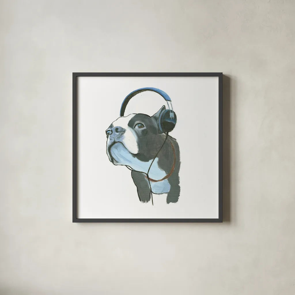 The Boys III by Myles Sullivan. Shown in a sleek black glass frame for a contemporary gallery look. Available as an archival giclee rolled canvas, fine art paper, or poster print. SKU 29307a.