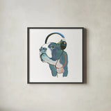 The Boys III Pastel by Myles Sullivan. Shown in a sleek black glass frame for a contemporary gallery look. Available as an archival giclee rolled canvas, fine art paper, or poster print. SKU 30385a.