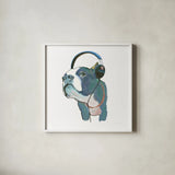 The Boys III Pastel by Myles Sullivan. Shown in a crisp white glass frame for a clean and minimalist style. Available as an archival giclee rolled canvas, fine art paper, or poster print. SKU 30385a.
