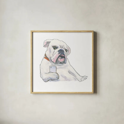 The Boys IV by Myles Sullivan. Shown in a natural wood glass frame for a timeless modern aesthetic. Available as an archival giclee rolled canvas, fine art paper, or poster print. SKU 29308a.