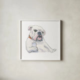 The Boys IV by Myles Sullivan. Shown in a crisp white glass frame for a clean and minimalist style. Available as an archival giclee rolled canvas, fine art paper, or poster print. SKU 29308a.
