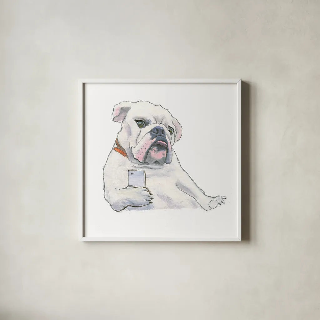 The Boys IV by Myles Sullivan. Shown in a crisp white glass frame for a clean and minimalist style. Available as an archival giclee rolled canvas, fine art paper, or poster print. SKU 29308a.