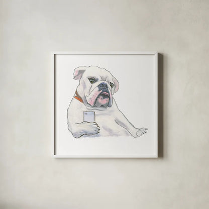 The Boys IV by Myles Sullivan. Shown in a crisp white glass frame for a clean and minimalist style. Available as an archival giclee rolled canvas, fine art paper, or poster print. SKU 29308a.