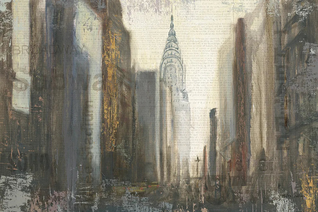 Urban Movement I NY Neutral by Myles Sullivan. SKU 16052i. Archival Giclee Fine art print for wall decor.