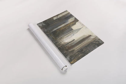 Urban Movement I NY Neutral by Myles Sullivan. shown as a rolled paper print. Available as archival giclee rolled canvas, fine art paper, or poster print. SKU 16052i.