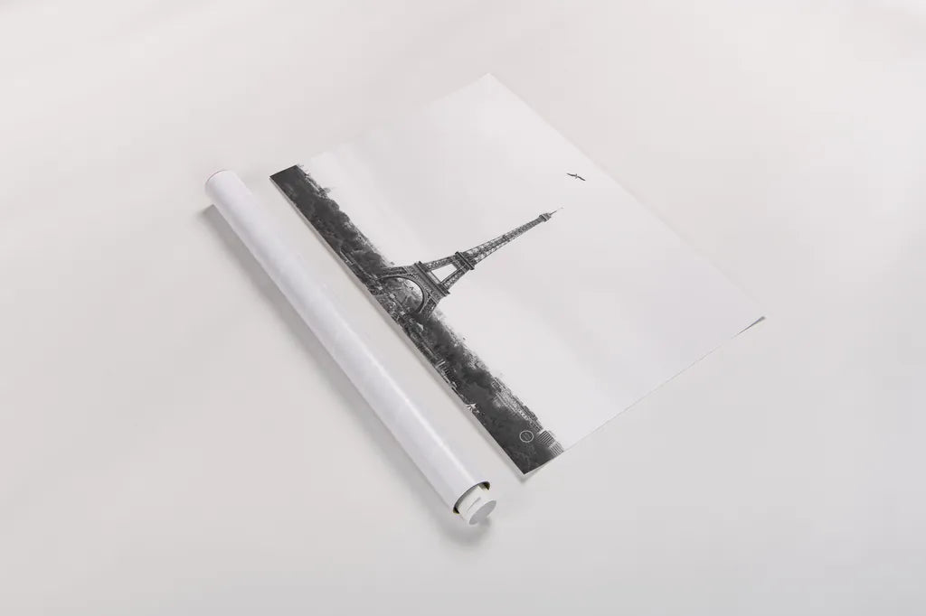 A Birds View of Paris Crop I by Nathan Larson. shown as a rolled paper print. Available as archival giclee rolled canvas, fine art paper, or poster print. SKU 71188i.