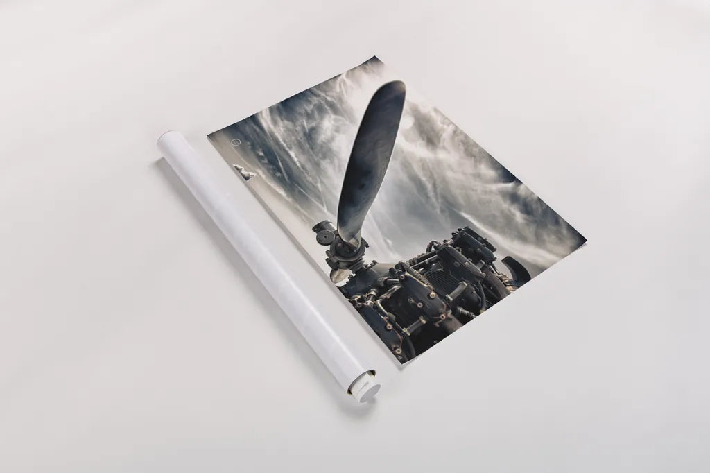 Aero Maquina by Nathan Larson. shown as a rolled paper print. Available as archival giclee rolled canvas, fine art paper, or poster print. SKU 70270i.