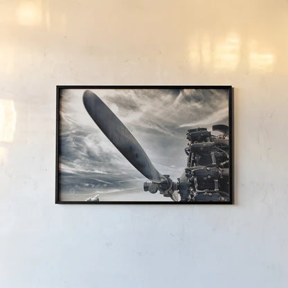 Aero Maquina by Nathan Larson. shown as a paper print in a black flame. Available as a archival giclee rolled canvas, fine art paper, or poster print. SKU 70270i.