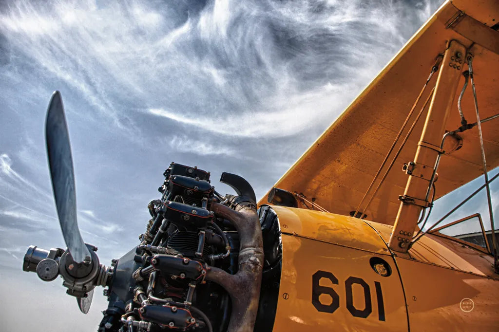 Aero Maquina Big Yellow by Nathan Larson. SKU 73109i. Archival Giclee Fine art print for wall decor.