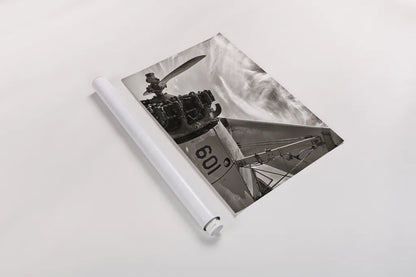 Aero Maquina Big Yellow Sepia by Nathan Larson. shown as a rolled paper print. Available as archival giclee rolled canvas, fine art paper, or poster print. SKU 73111i.