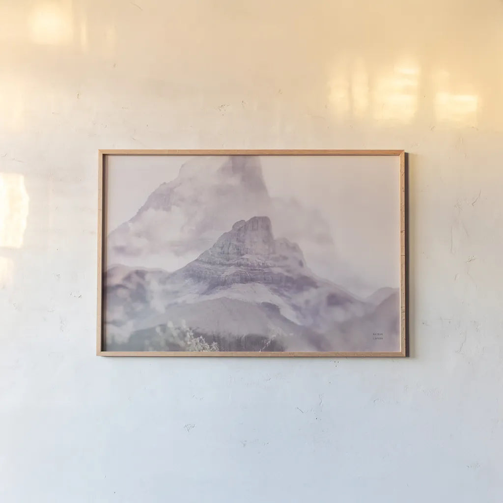 Alberta Dream I by Nathan Larson. shown as a paper print in a natural frame. Available as a archival giclee rolled canvas, fine art paper, or poster print. SKU 89263i.