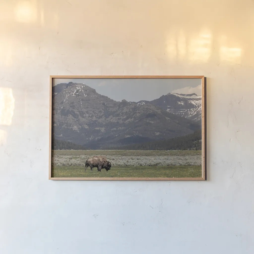 American Icon by Nathan Larson. shown as a paper print in a natural frame. Available as a archival giclee rolled canvas, fine art paper, or poster print. SKU 92468i.