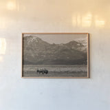 American Icon Sepia by Nathan Larson. shown as a paper print in a natural frame. Available as a archival giclee rolled canvas, fine art paper, or poster print. SKU 92469i.