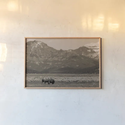 American Icon Sepia by Nathan Larson. shown as a paper print in a natural frame. Available as a archival giclee rolled canvas, fine art paper, or poster print. SKU 92469i.