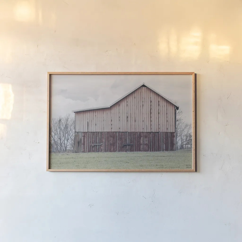 Another Season by Nathan Larson. shown as a paper print in a natural frame. Available as a archival giclee rolled canvas, fine art paper, or poster print. SKU 98026i.