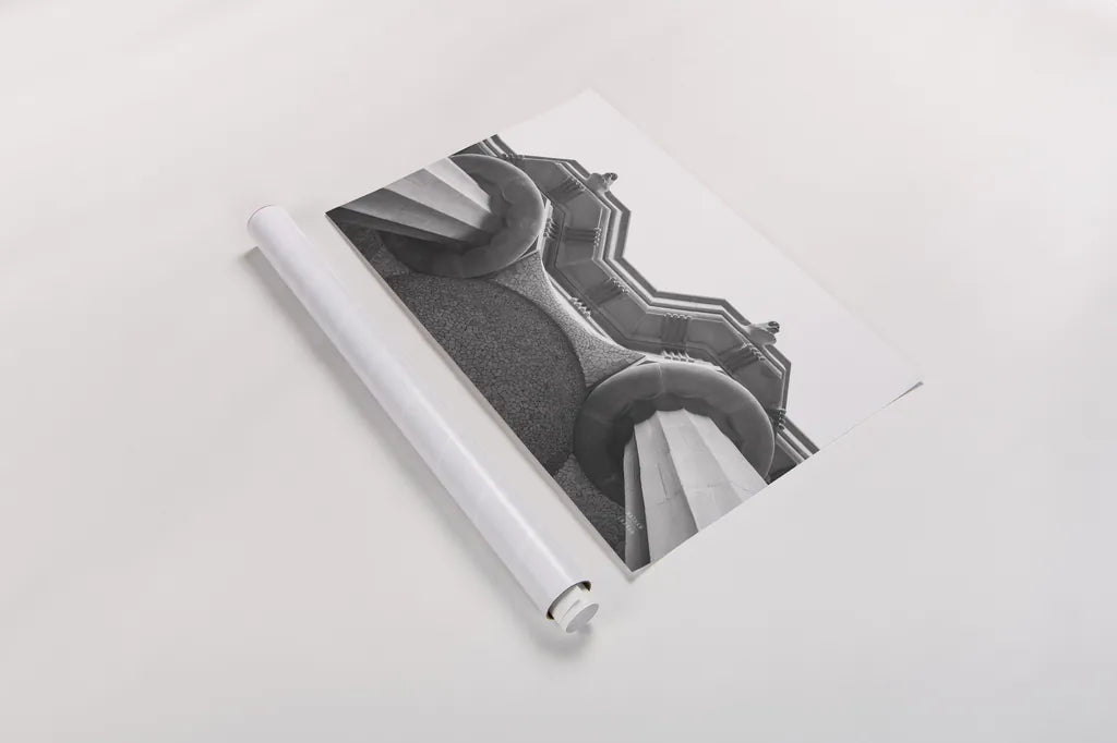 Arch Angles II BW by Nathan Larson. shown as a rolled paper print. Available as archival giclee rolled canvas, fine art paper, or poster print. SKU 87729i.