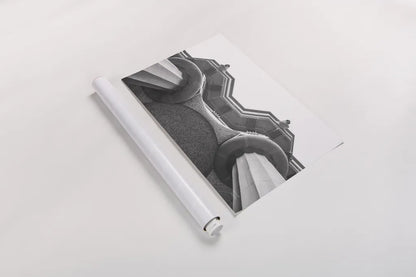 Arch Angles II BW by Nathan Larson. shown as a rolled paper print. Available as archival giclee rolled canvas, fine art paper, or poster print. SKU 87729i.