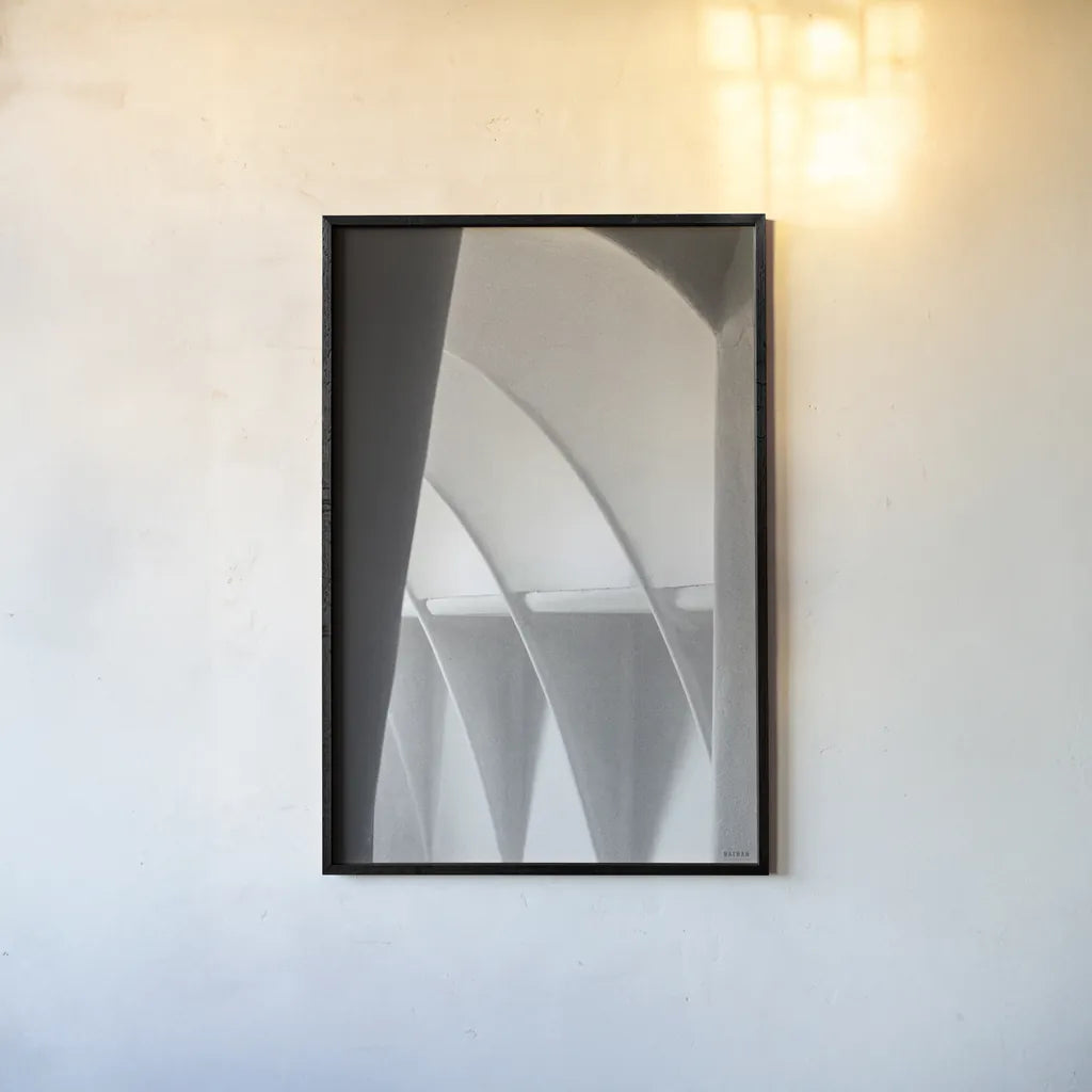 Architecture of Spain I by Nathan Larson. shown as a paper print in a black flame. Available as a archival giclee rolled canvas, fine art paper, or poster print. SKU 85788h.