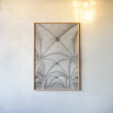 Architecture of Spain II by Nathan Larson. shown as a paper print in a natural frame. Available as a archival giclee rolled canvas, fine art paper, or poster print. SKU 85789h.