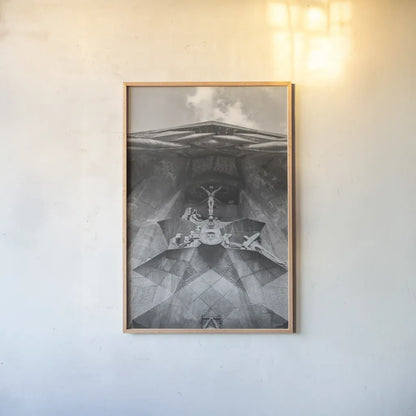 Architecture of Spain III by Nathan Larson. shown as a paper print in a natural frame. Available as a archival giclee rolled canvas, fine art paper, or poster print. SKU 85790h.