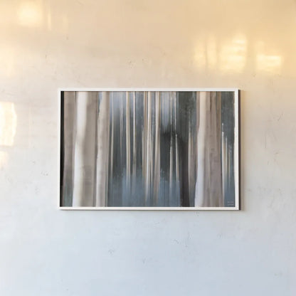 Aspen Dreams Blue by Nathan Larson. shown as a paper print in a white frame. Available as a archival giclee rolled canvas, fine art paper, or poster print. SKU 97155i.