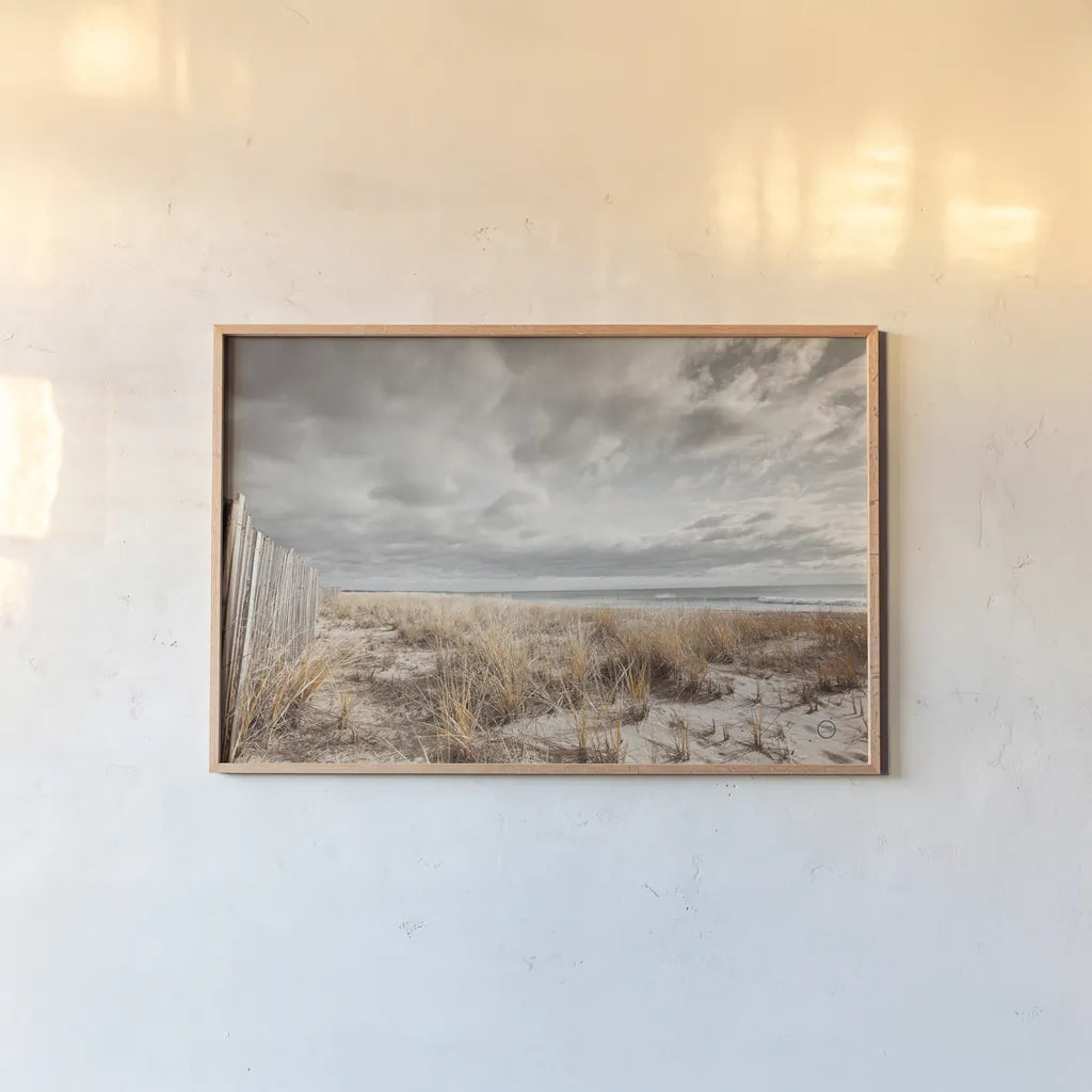 Atlantic Coast Afternoon by Nathan Larson. shown as a paper print in a natural frame. Available as a archival giclee rolled canvas, fine art paper, or poster print. SKU 71173i.