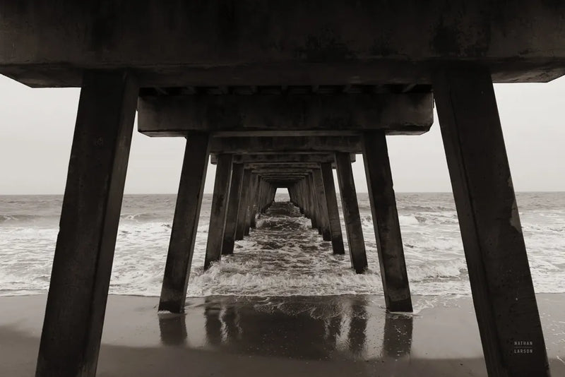Atlantic Ocean Pier by Nathan Larson. SKU 97451i. Archival Giclee Fine art print for wall decor.