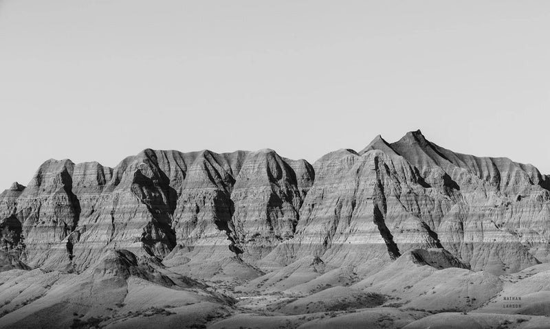 Badlands BW by Nathan Larson