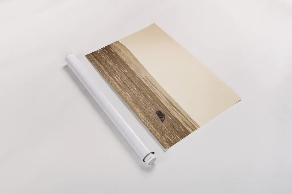 Badlands Guard Sepia by Nathan Larson. shown as a rolled paper print. Available as archival giclee rolled canvas, fine art paper, or poster print. SKU 84262i.