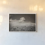 Banks of the Yellowstone River by Nathan Larson. shown as a paper print in a white frame. Available as a archival giclee rolled canvas, fine art paper, or poster print. SKU 96617i.