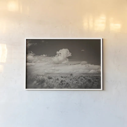 Banks of the Yellowstone River by Nathan Larson. shown as a paper print in a white frame. Available as a archival giclee rolled canvas, fine art paper, or poster print. SKU 96617i.