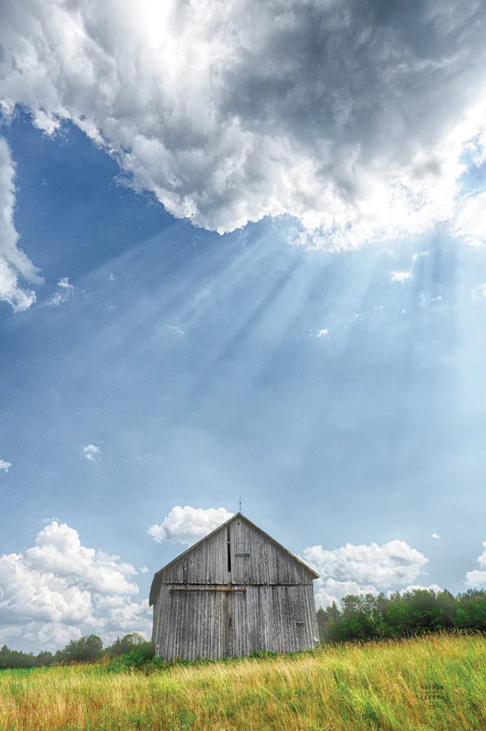 Barn Rays by Nathan Larson. SKU 80449h. Archival Giclee Fine art print for wall decor.
