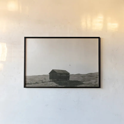 Barn Roost by Nathan Larson. shown as a paper print in a black flame. Available as a archival giclee rolled canvas, fine art paper, or poster print. SKU 92542i.
