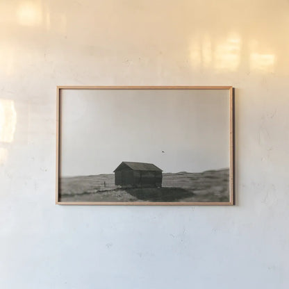 Barn Roost by Nathan Larson. shown as a paper print in a natural frame. Available as a archival giclee rolled canvas, fine art paper, or poster print. SKU 92542i.